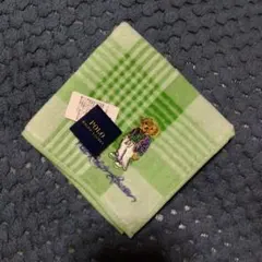 POLO Ralph Lauren 緑色 チェック柄 ハンカチ