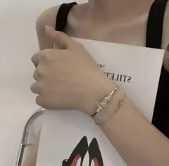 シルバーブレスレット925 レディース 可愛い