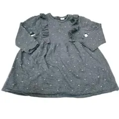 H&M グレー ドット模様 ワンピース 92cm