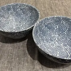 古染たこ唐草　麺鉢　2枚セット　美濃焼