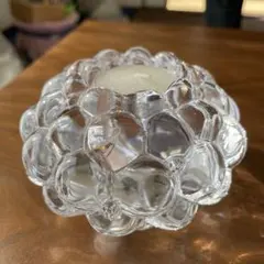 orrefors オレフォス スウェーデン ラズベリー キャンドルホルダー