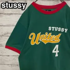 574【入手困難】ステューシー♤ビッグロゴ　90s 紺タグ　半袖Tシャツ即完売品