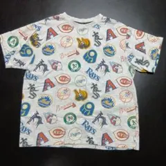 MLB キッズ Tシャツ 総柄 グレー[083]のサムネイル