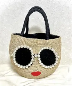美品✨a-jolie アジョリー パールサングラス かごバッグ