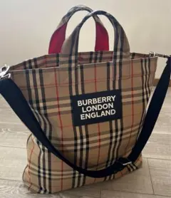 Burberry チェック柄 トートバッグ　バーバリーロンドン
