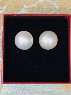 大特価Sale美品✨大粒17mm　マベパール　SV ピアス　海水　ホワイト真珠