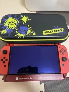 Nintendo Switch有機Eモデルマリオレッドおまけ有※8枚目写真キズ有