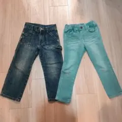デニム　ストレッチ　ジャンクストア　春色　スキニーパンツ　100 110セットのサムネイル