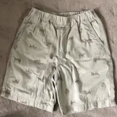 動物柄 ベージュ 半ズボン