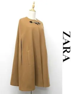 C514/美品 ZARA ザラ MANTECO マンテコ ケープコート ポンチョのサムネイル