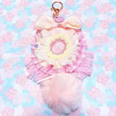 痛ロゼット　ロゼット　缶バッジ　オタ活　推し活グッズ　痛ば　白　ピンク