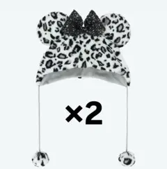 新品 タグ付き レオパード ヒョウ柄 ファンキャップ ミニー ディズニー