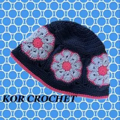 207*グラニースクエア クロシェハット クラッシャーハット バケットハット