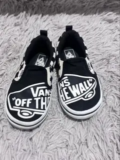Vans スリッポン ブラック/ホワイト　18