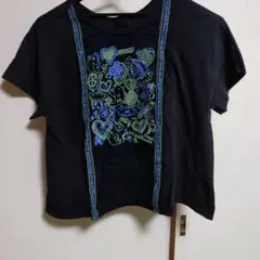 アズノウアズオオラカ 刺繍デザイン 半袖Tシャツ 黒のサムネイル