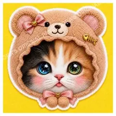 オリジナル新柄】パネル生地 608 ⚮ Animalニャンコ☆猫 6柄セット