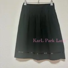 Karl Park Lane ブラック黒 フレアスカートリボンラインのサムネイル