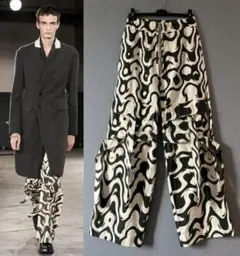 新品未使用 23AW DRIES VAN NOTEN 総柄ワイドカーゴパンツのサムネイル