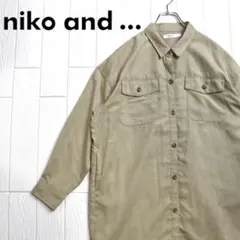 0121B niko and… シャツワンピース L ベージュ 美品 ロング丈