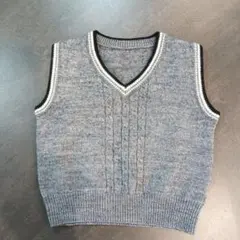 COMME CA DU MODEグレー Vネック ベビーベスト