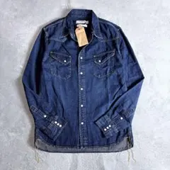 【美品】レミレリーフ　デニムシャツ　XL REMI RELIEF（レミ レリーフ） 8.5oz デニムウエスタンシャツ ノコギリ