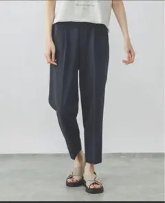 ウツクシルエットDRYテーパードパンツ　ネイビー