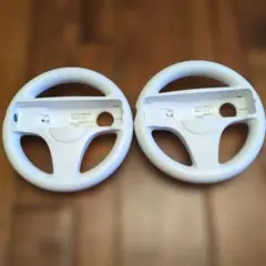 Wiiリモコン用ホワイトハンドルコントローラー2個セット