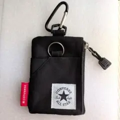 CONVERSE 　カード入れ付き コインケース ブラックのサムネイル