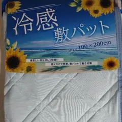 冷感敷きパッド 100×200cm ブルー横柄ストライプのサムネイル