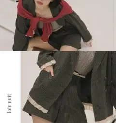 loin nuitフリルレイヤードデザインジャケット