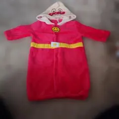 アンパンマンフリースロンパース フード付き