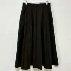 a.v.v 大人きれいめプリーツスカート 着回し万能　ブラック　XL【q42】