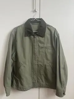 GU ウォッシュドコットンワークジャケット コーデュロイ襟