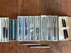 ビンテージ万年筆・ボールペンまとめ売りParker英製＋Inoxcrom金張り