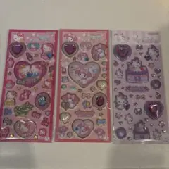 サンリオキラキラジュエルシール　3枚セット