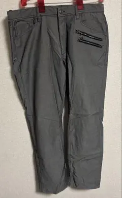 グレー スリムフィット ワークパンツ