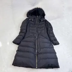 ZARA ザラ　ダウンロングコート ファー ブラック　Aライン ボア