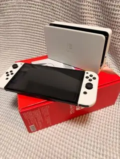 【極美品】Switch 有機ELモデル ホワイト 保護ガラス、コントローラー付