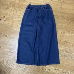 デニムワイドパンツ ウエストゴムのサムネイル