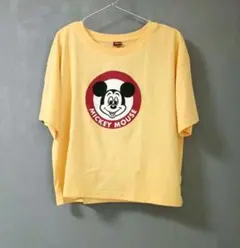 Tシャツ イエロー ミッキーマウスプリント М ハニーズ