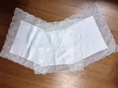 刺繍入りホワイトレース生地 大判