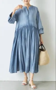 BEARDSLEY（ビアズリー）シフォンデニムギャザーワンピースのサムネイル