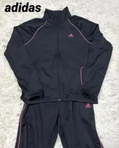 adidas セットアップ 上下 ピンク ジャージ 上L 下Mサイズ レディース