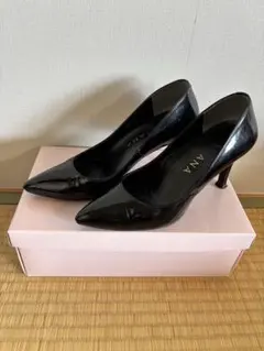 DIANA ブラック スエード ハイヒール 8.5cm パンプス 23.5cm - メルカリ