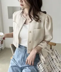 ナイスクラップ　ツイードショートジャケット