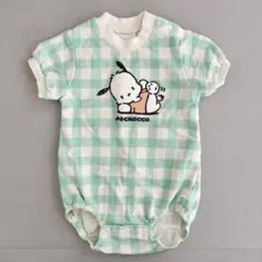 ポチャッコ チェック柄ロンパース