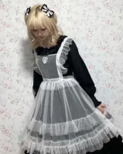 星名桜子 しまむら ドットフリル チュールエプロン L