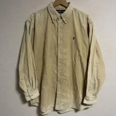 90s ラルフローレン BLAKE コーデュロイシャツ M ベージュ