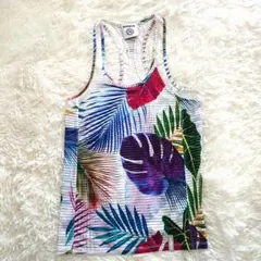 Desigual カラフル植物柄 タンクトップ Mサイズ スポーツのサムネイル