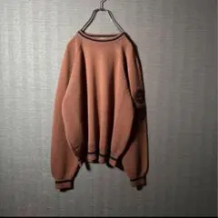 【90s vintage】激レア ウール100% ニット ワッペン刺繍